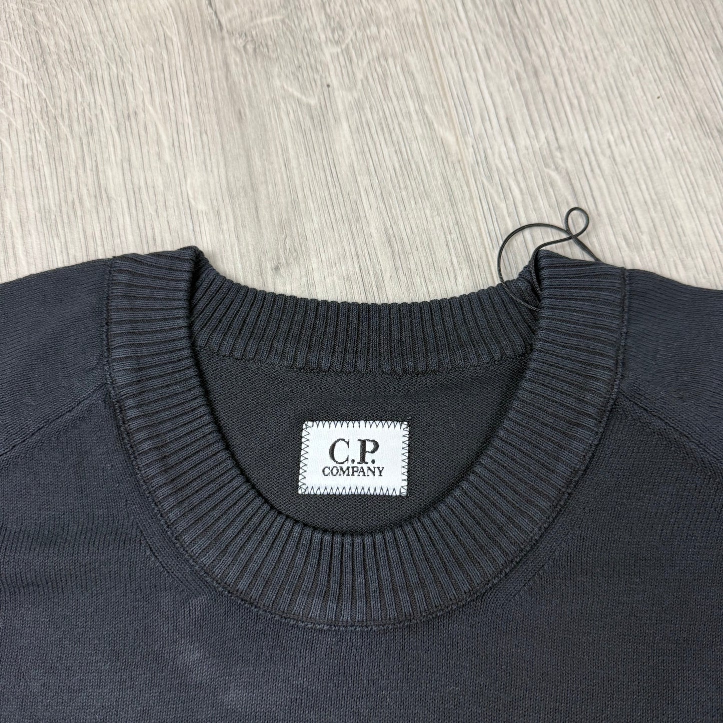 CP Company Cotton Crepe Knit Sweatshirt - Black