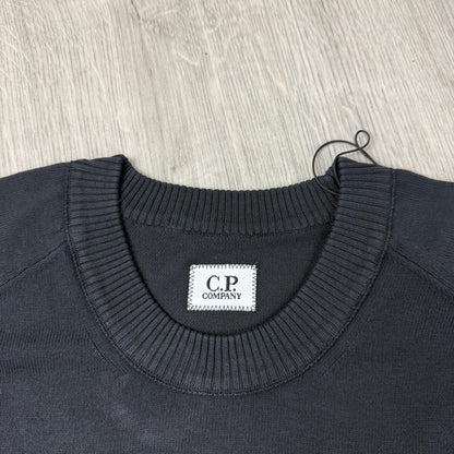 CP Company Cotton Crepe Knit Sweatshirt - Black