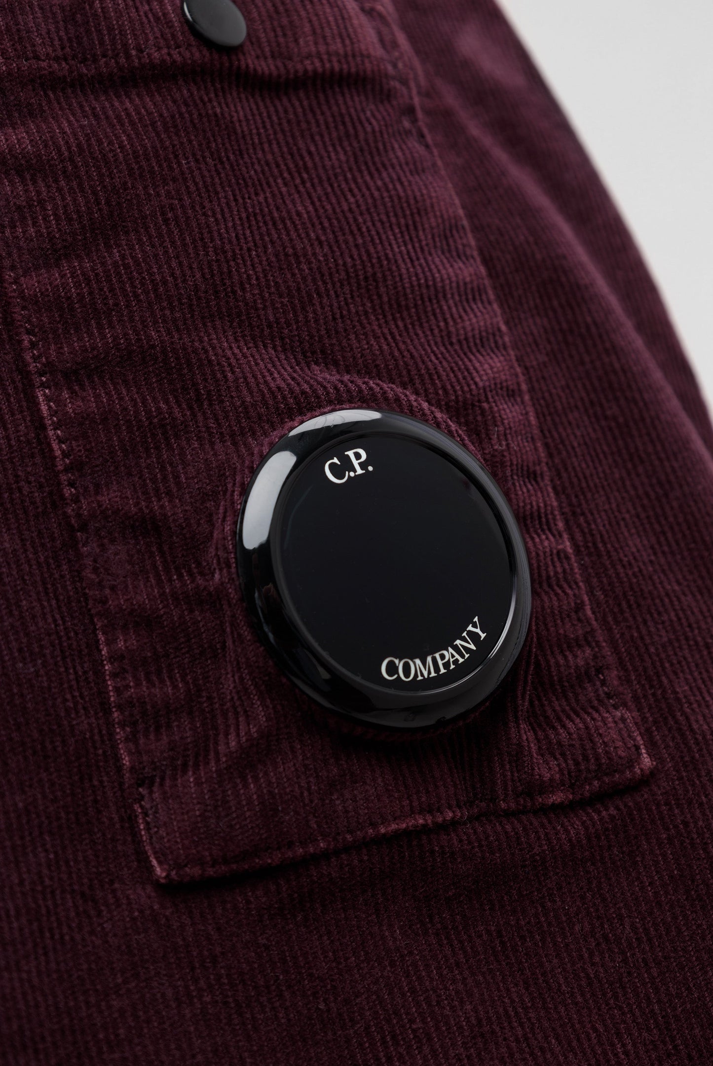 Cp Company Corduroy Utility Lens Overshirt In Potent Purple