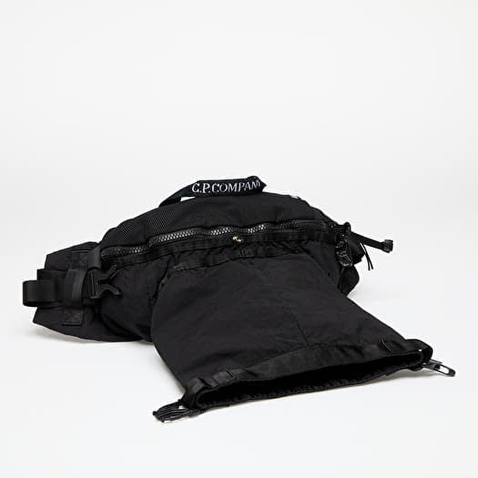 Cp Company Plain Paper Touch Belt Bag In Black with Certilogo