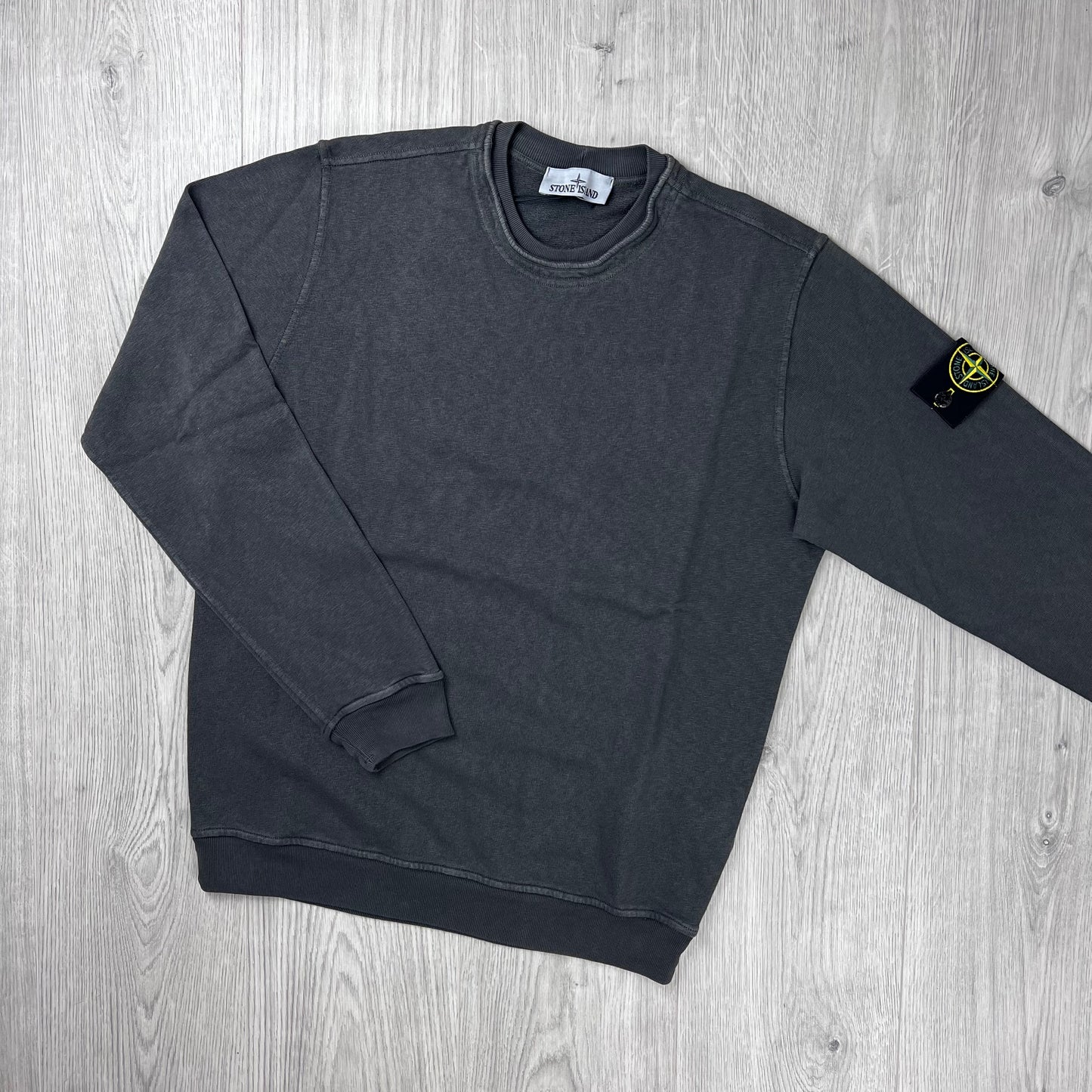 Stone Island Malfilé 'Old' Sweatshirt - Charcoal