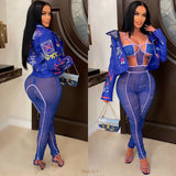 Load image into Gallery viewer, Kisan caged jumpsuit (Blue/lilac)