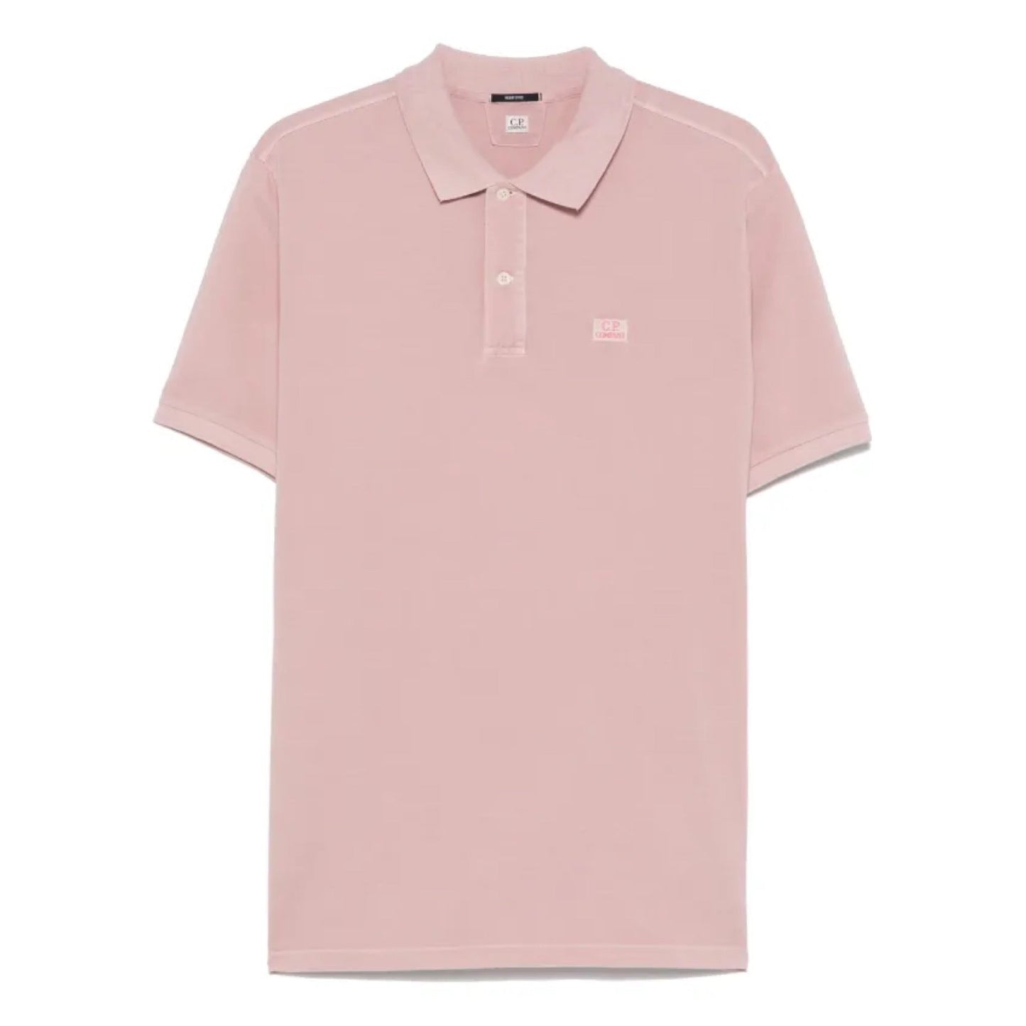 Cp Company 180A Resist Dyed Polo Shirt In Misty Rose