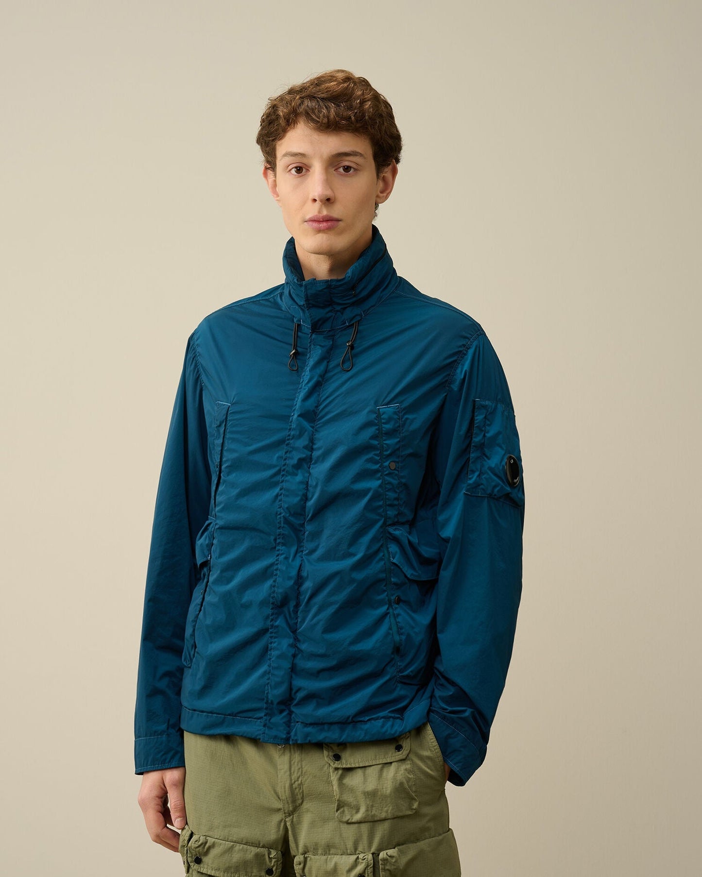 Cp Company 190A Nycra-R Lens Jacket In Ink Blue