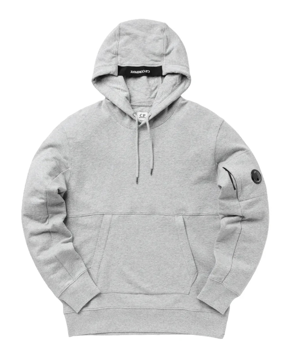 Cp Company 16cm Diagonal Raised Lens Overhead Hoodie In Grey M93