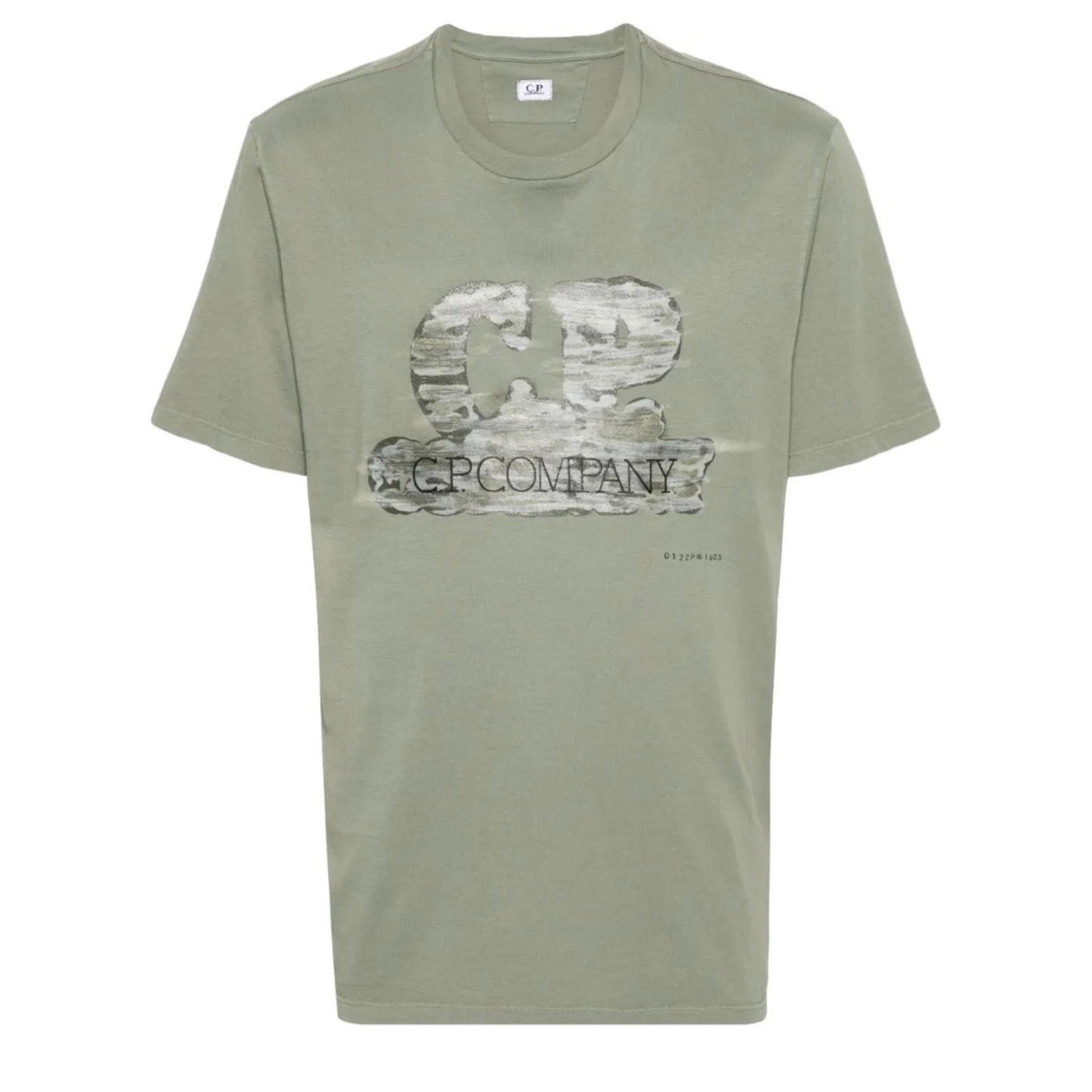 Cp Company 299A Artisinal Logo T-Shirt In Agave Green