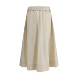 Load image into Gallery viewer, Brunello Cucinelli Cream Wide Long Skirt