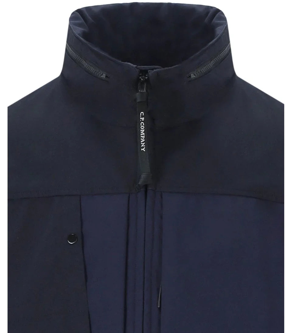 Cp Company Gd Shell Mixed Jacket In Navy