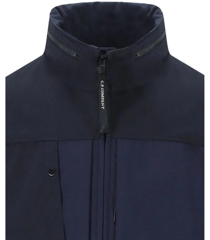 Cp Company Gd Shell Mixed Jacket In Navy