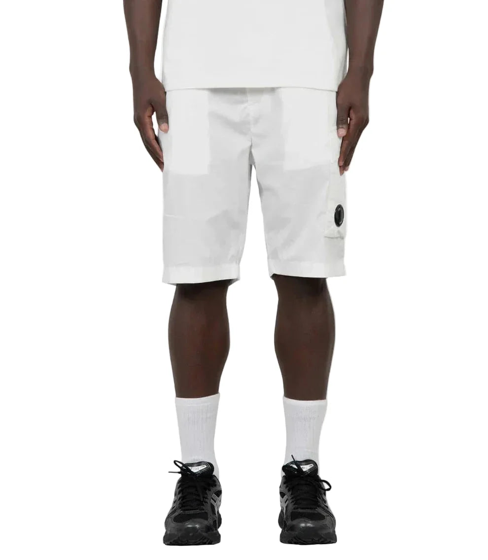 Cp Company 292A 50-Fili Lens Cargo Shorts In White