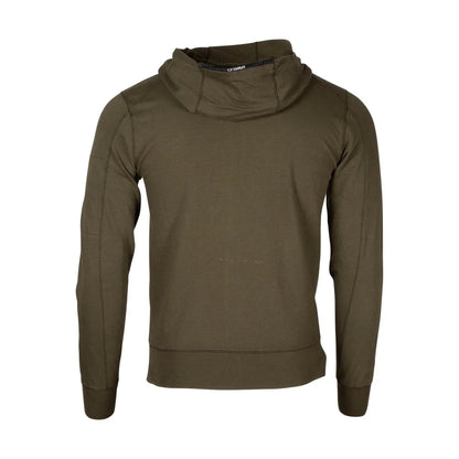 Cp Company 16cm Hooded Lens Full Zip Lens In Ivy Green