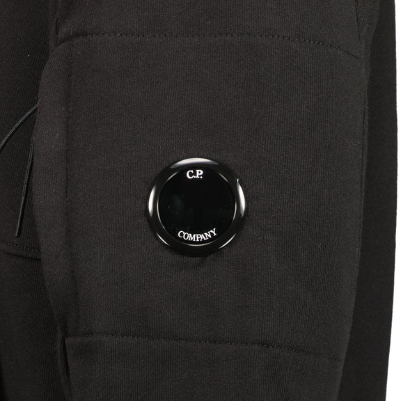 Cp Company 16cm Diagonal Raised Lens Overhead Hoodie In Black