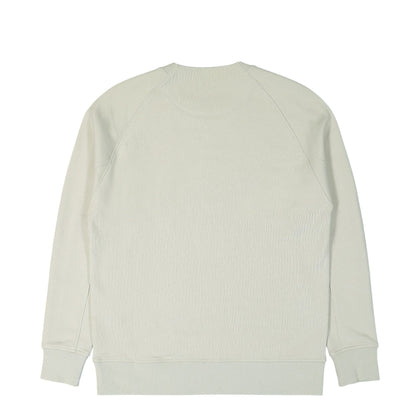 Cp Company Metropolis Rubber Logo Sweatshirt In Pelican
