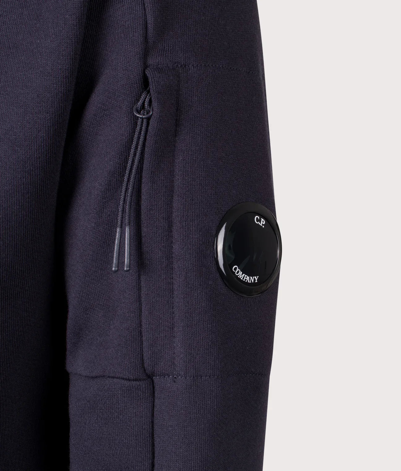 Cp Company 025A Diagonal Raised Lens Full Zip Hoodie In Navy