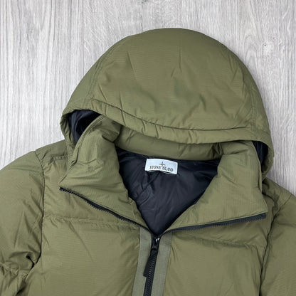 Stone Island Ripstop Down Jacket - Military Green