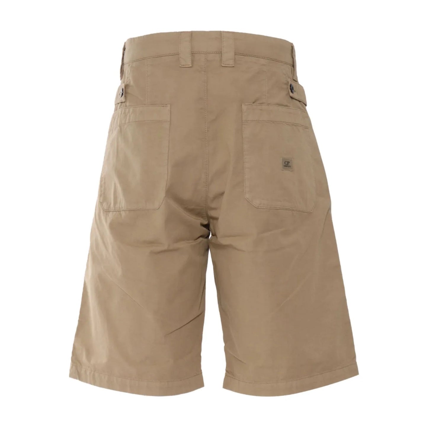 Cp Company 277A Gabardine Bermuda Pocket Patch Logo Shorts In Tree House with Certilogo