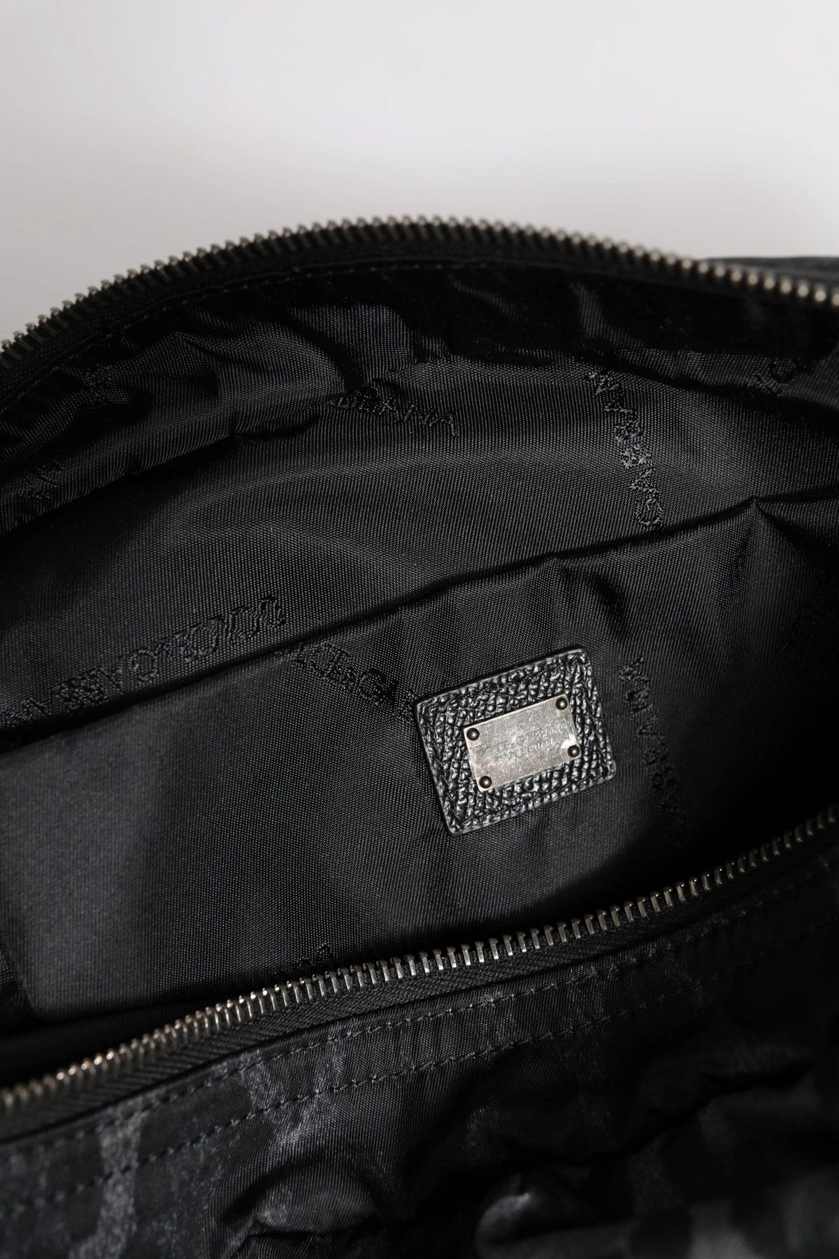 Dolce & Gabbana Black Gray Leopard DG Logo Belt Waist Fanny Pack Bag