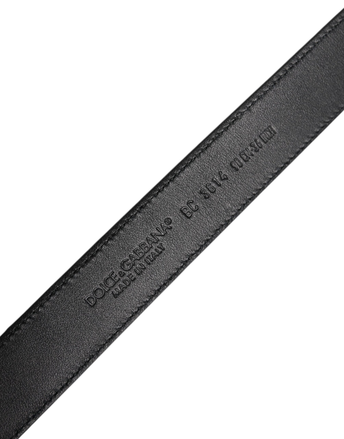 Dolce & Gabbana Black Calf Leather Classic Metal Buckle Belt