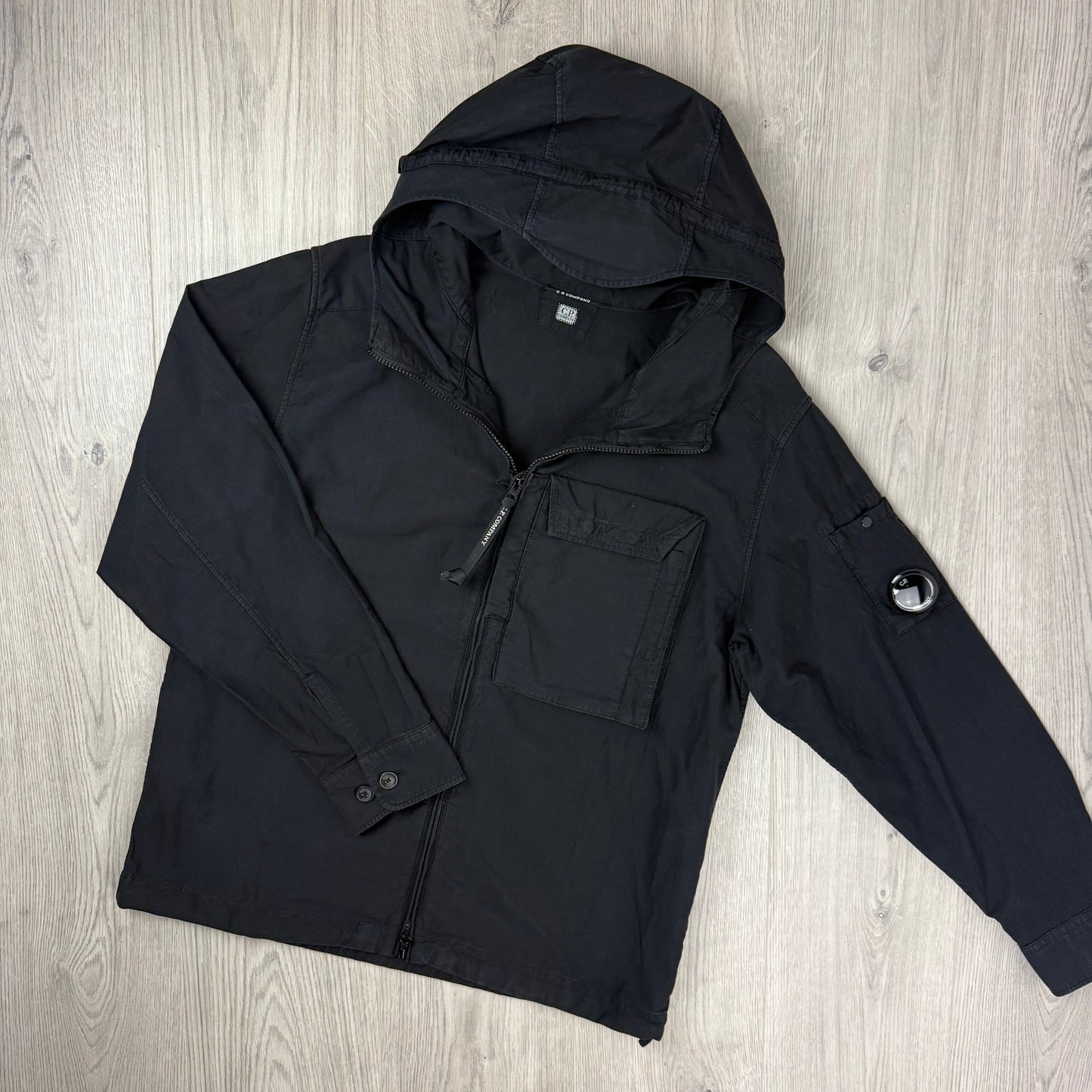 CP Company Hooded Overshirt - Black