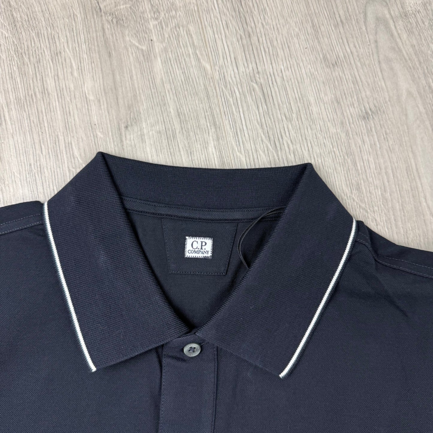 CP Company Piquet Polo Shirt - Navy