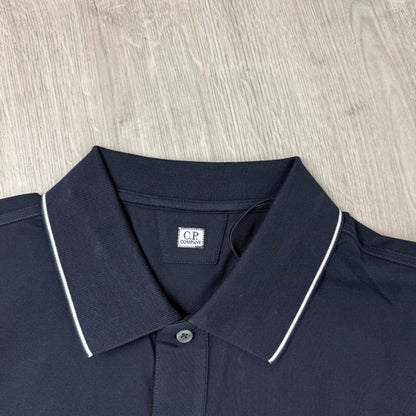 CP Company Piquet Polo Shirt - Navy