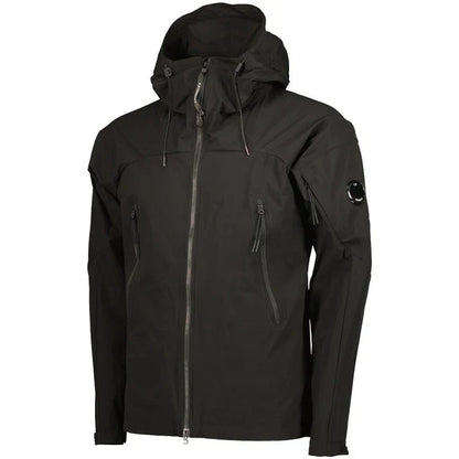 Cp Company Slim Fit Lightweight Lens Hooded Pro-Tek Jacket In Black
