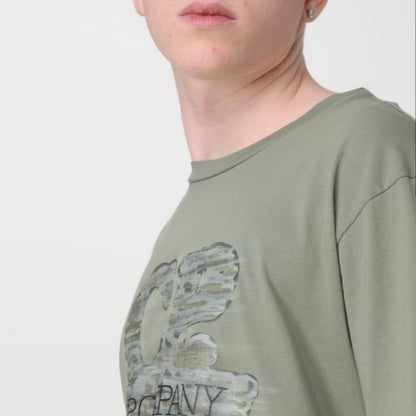 Cp Company 299A Artisinal Logo T-Shirt In Agave Green