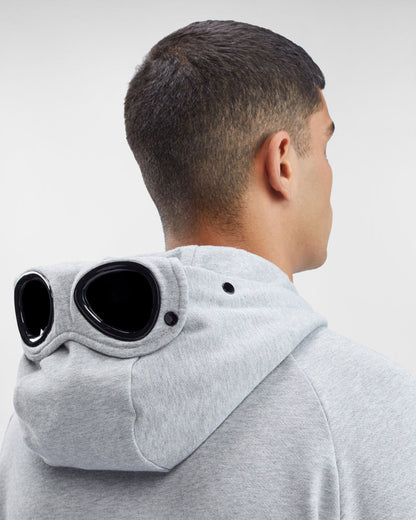 Cp Company Goggle Full Zip Hoodie In Grey M93