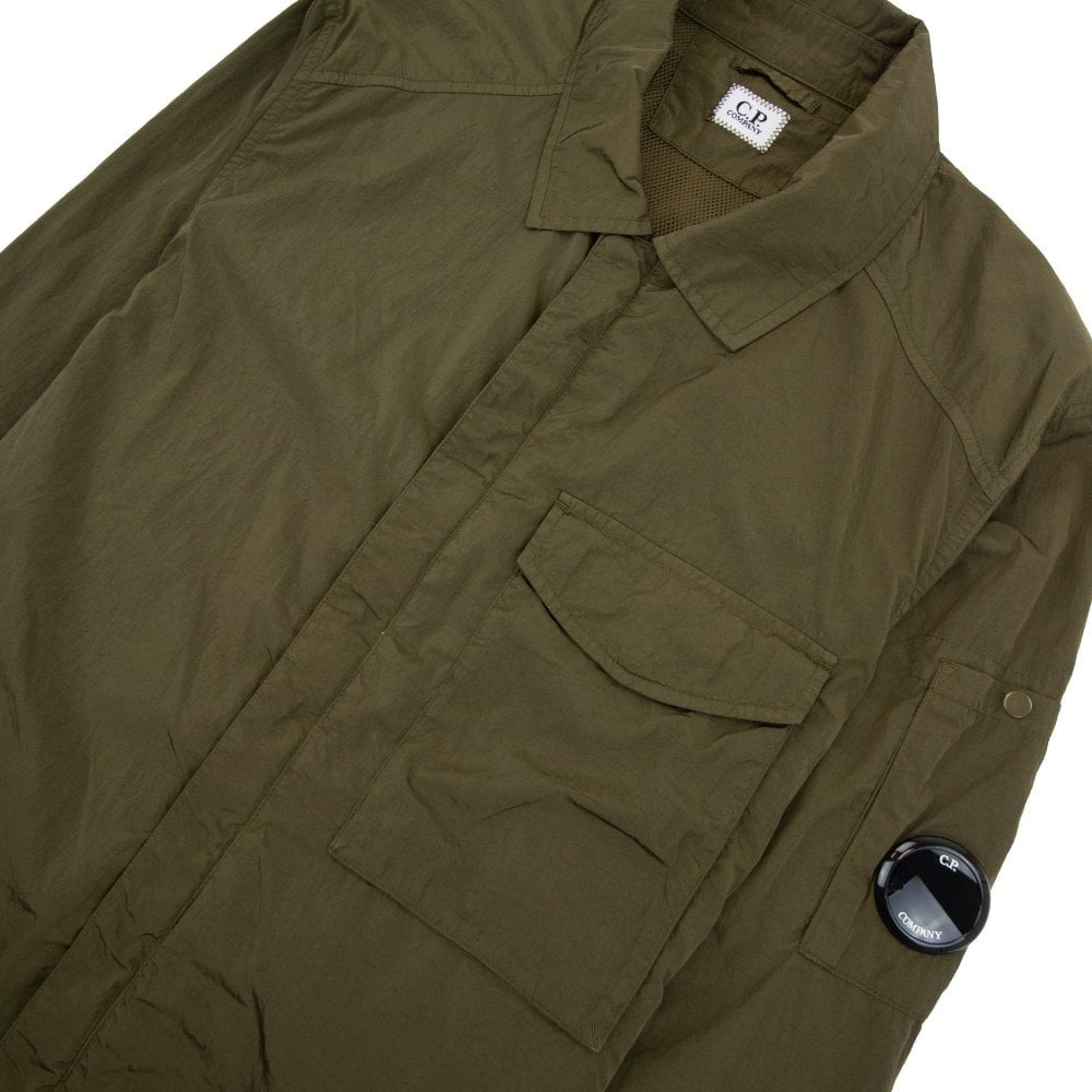 Cp Company Chrome-R Pocket Overshirt in Ivy Green