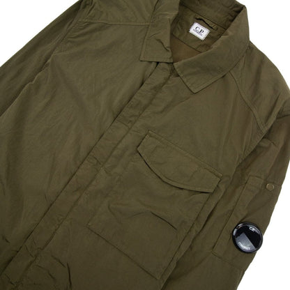 Cp Company Chrome-R Pocket Overshirt in Ivy Green