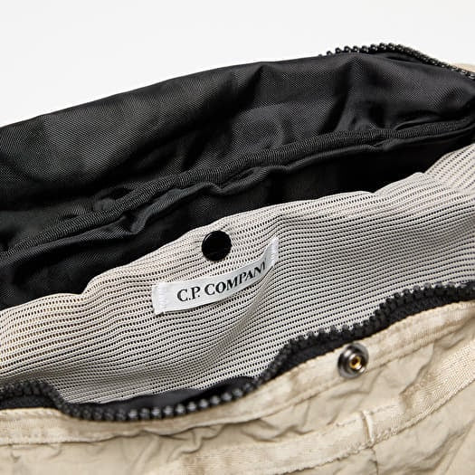 Cp Company Plain Paper Touch Belt Bag In Vintage Khaki with Certilogo