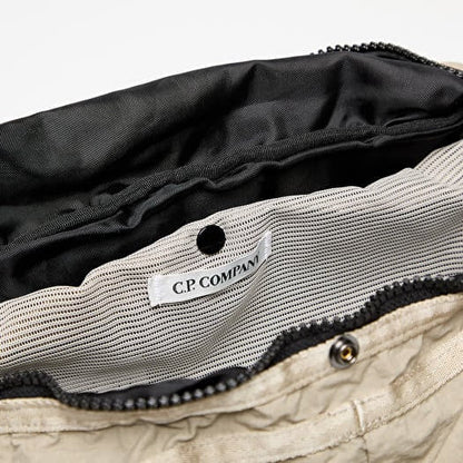 Cp Company Plain Paper Touch Belt Bag In Vintage Khaki with Certilogo