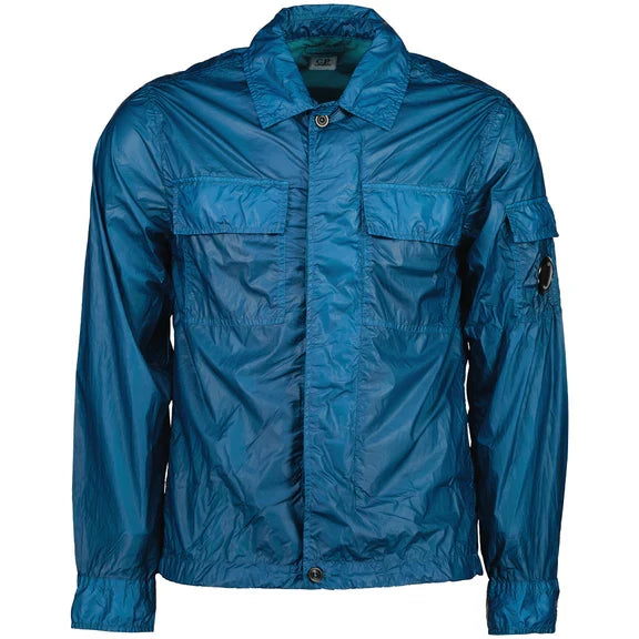 Cp Company Cs II Lens Overshirt In Ink Blue