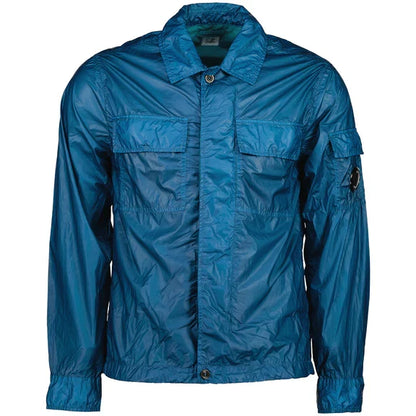 Cp Company Cs II Lens Overshirt In Ink Blue