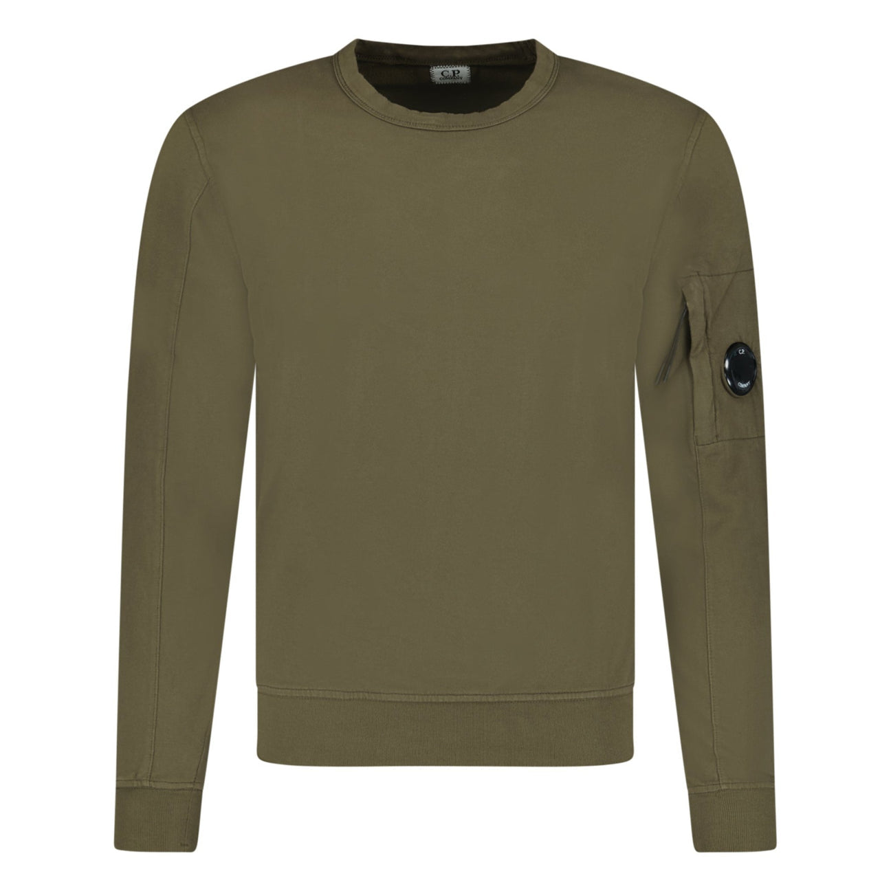 Cp Company 019A Light Fleece Lens Sweatshirt In Ivy Green
