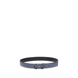 Load image into Gallery viewer, Ferragamo Blue Calf Leather Bos Taurus Regular Belt