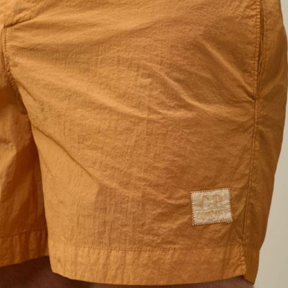 Cp Company 201A Eco Chrome-R Button Swimshorts In Pastry Shell