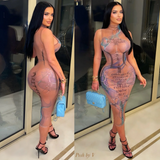 Load image into Gallery viewer, Haute couture body dress (Nude multi)