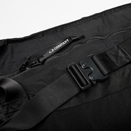 Cp Company Plain Paper Touch Zipped Logo Bag In Black with Certilogo
