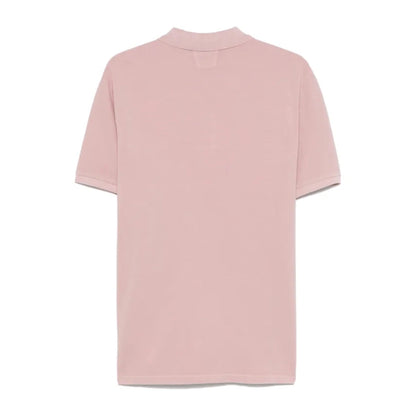 Cp Company 180A Resist Dyed Polo Shirt In Misty Rose