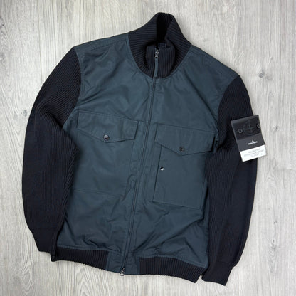 Stone Island Ghost Hybrid Knit Jacket - Black