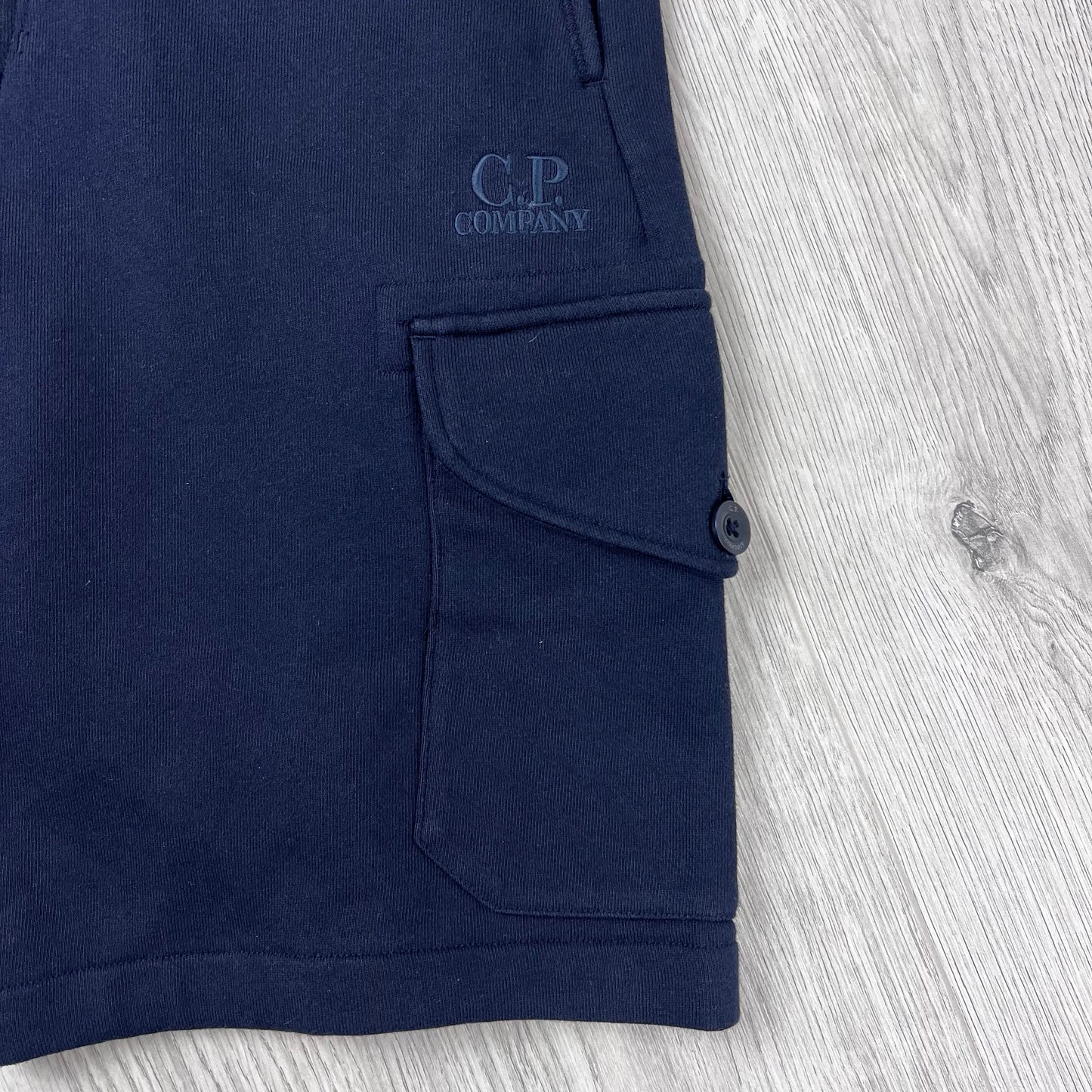 CP Company Raised Fleece Jersey Shorts - Navy