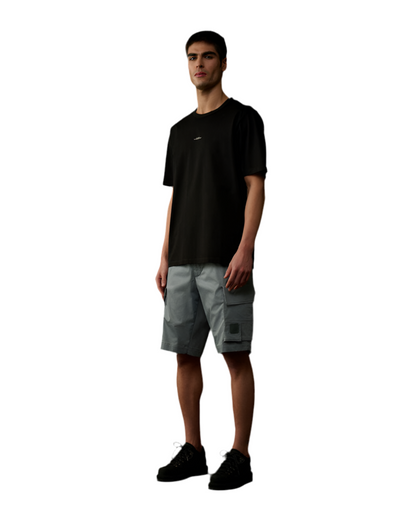 Cp Company 198A Metropolis Series Mercerised Jersey Print Logo T-Shirt in Black