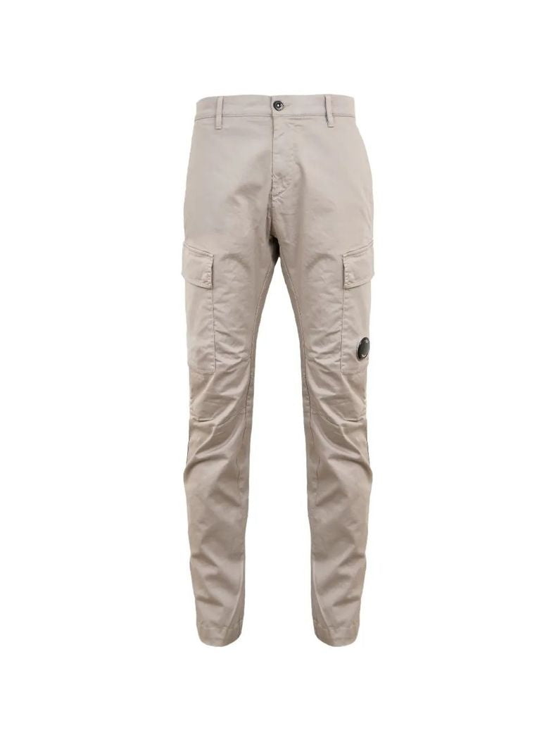 Cp Company 056A Stretch Sateen Cargo Pants In Drizzle Grey