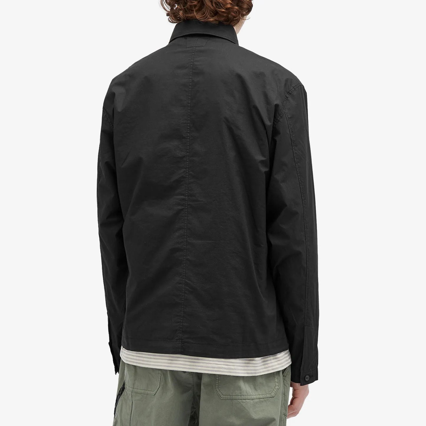 Cp Company 269A Lens Popeline Workwear Overshirt In Black
