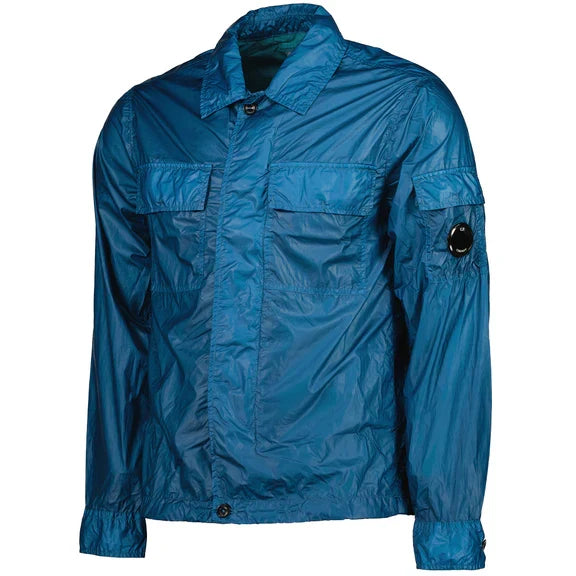 Cp Company Cs II Lens Overshirt In Ink Blue