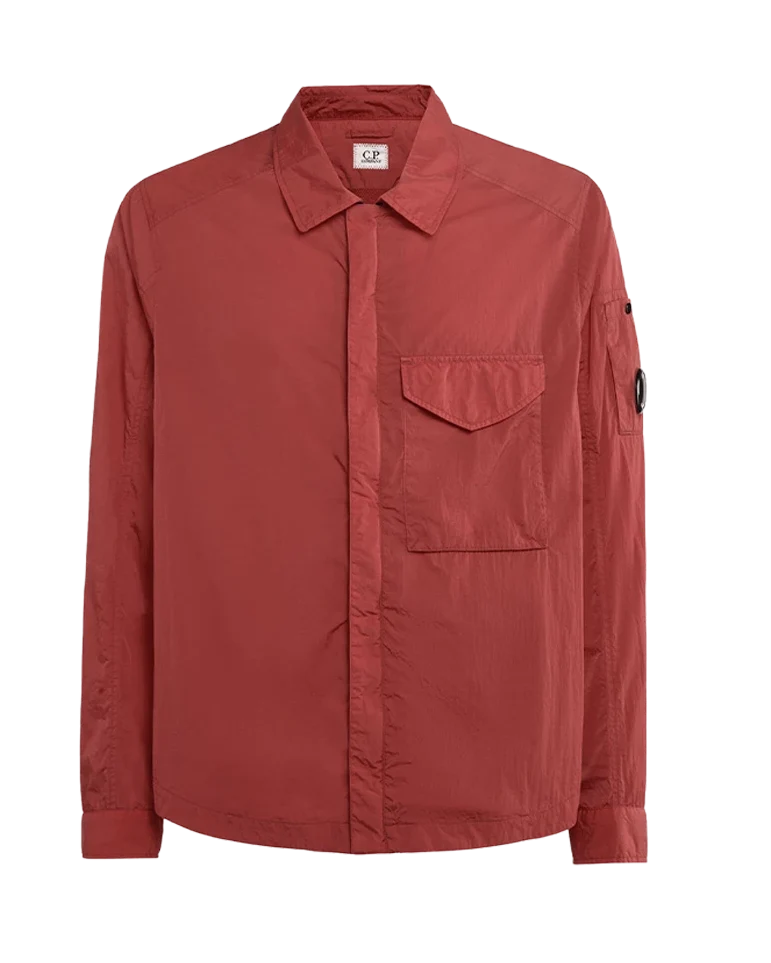 Cp Company Chrome-R Overshirt In 041A Red