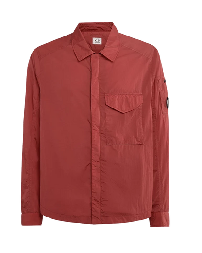 Cp Company Chrome-R Overshirt In 041A Red