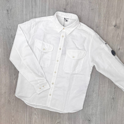 CP Company Button Overshirt - White