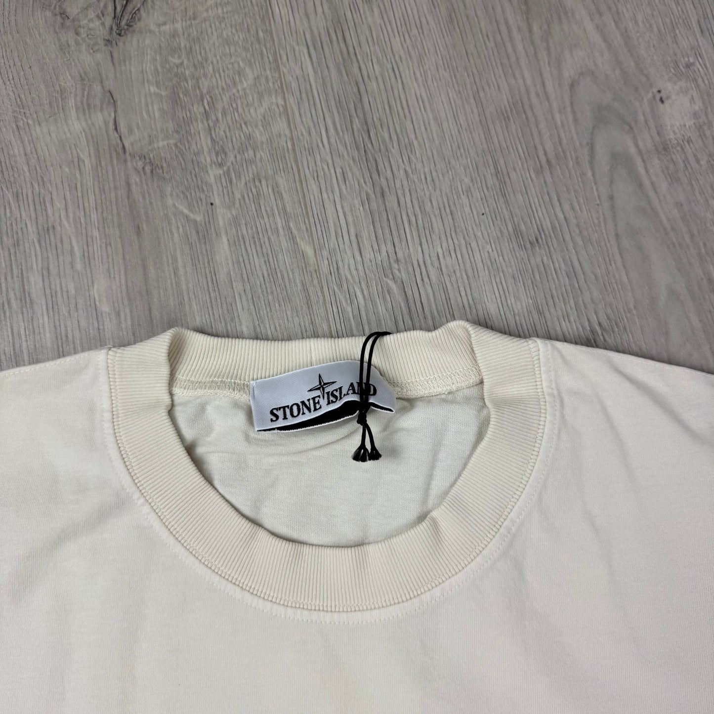 Stone Island Combed Organic Patch T-Shirt - Ivory